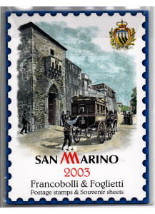 2003 - Libro Ufficiale San Marino Francobolli e Interi Postali